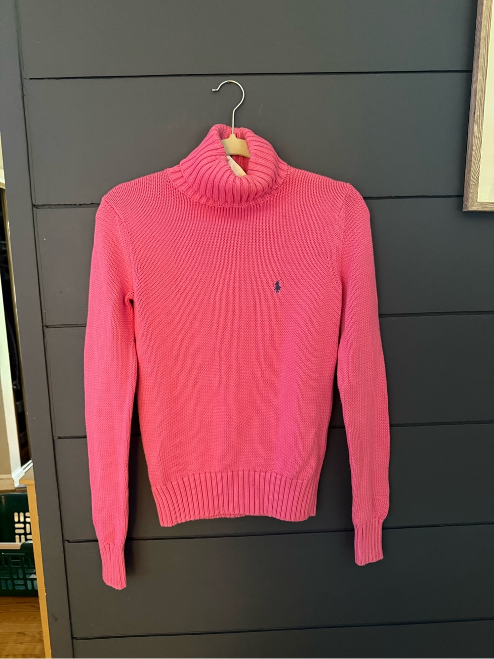 Vintage Ralph Lauren Sport pink Cotton Turtleneck Sweater S NWT